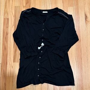 Grey State Black Button-Down Women's Dress